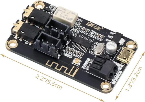 Miniatura 8 de DROK Placa de Bluetooth, Receptor de Audio de 12V, Módulo de Bluetooth DC 5V-12V, Electrónica Portátil, Circuito de Recepción de Música Estéreo