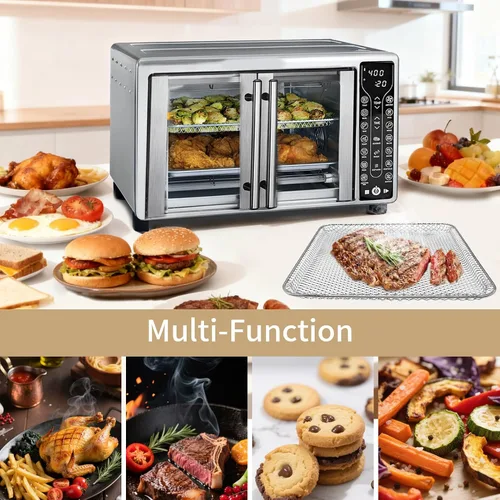Miniatura 7 de Accesorios de repuesto para horno tostador Gourmia GTF7655 GTF7350 GTF7460, 3 en 1 bandeja cesta rack kit para Gourmia Digital Tostador Horno