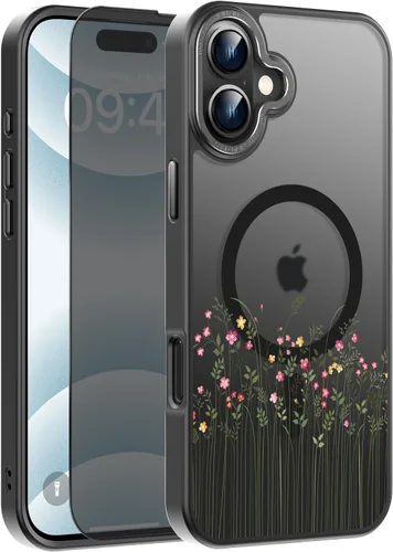 Miniatura 103 de Goodon Funda para iPhone 17 Pro con protector de pantalla de privacidad, compatible con Magsafe, a prueba de golpes, translúcida mate, bonita funda