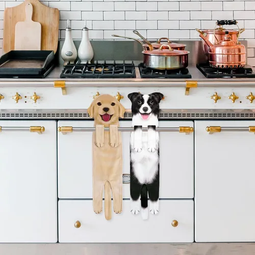 Miniatura 4 de AGRIMONY Border Collie - Divertidas toallas de mano para cocina, baño, perro, mamá, papá, regalos para mujeres, hombres, adolescentes, niños