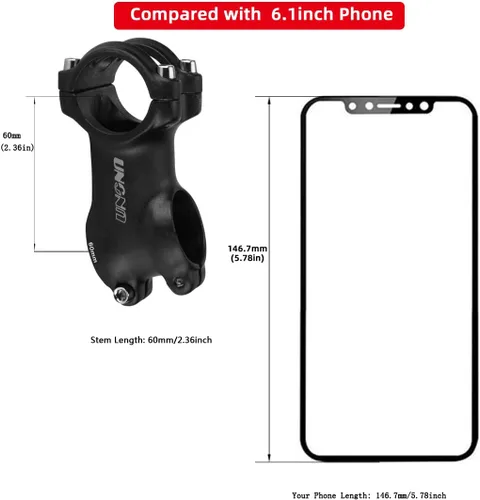Miniatura 3 de BESNIN Vástago de bicicleta de 31.8 grados, vástago de MTB de 7 grados 60/70/80/90/100/110/5.118 in para bicicleta de montaña, bicicleta