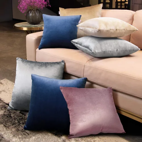 Miniatura 7 de Fundas de almohada decorativas lumbares, de terciopelo suave y liso, rectangular, color marrón champán, 12 x 20 pulgadas, paquete de 2, solo funda