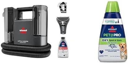 Paquete de BISSELL® Little Green® Limpiador Portátil Inalámbrico Multipropósito para Limpieza Profunda de Alfombras y Tapicería, Detallador de Autos