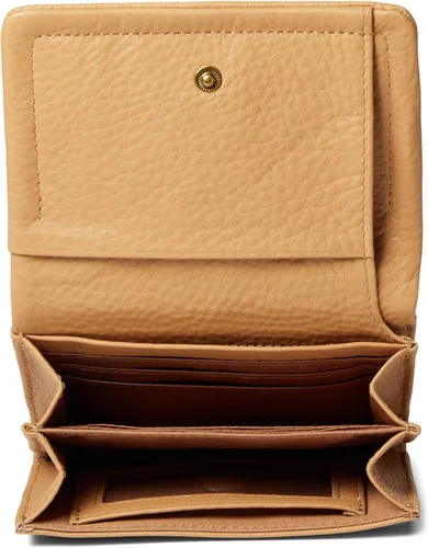 Miniatura 3 de HOBO Lumen - Cartera plegable mediana para mujer, cierre de solapa con botón a presión con construcción de cuero genuino, cartera compacta