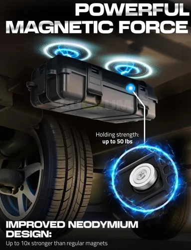 Miniatura 2 de Caja magnética para llaves Lucrum para debajo del coche - Ocultar una llave magnética para el coche - Caja magnética para ocultar llaves - Mediana