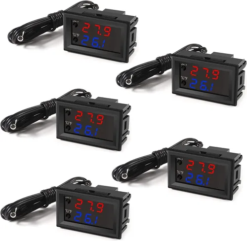 Miniatura 2 de UMLIFE 2 piezas de controlador de temperatura -50 a 110 Celsius (-58 a 230 F) DC 12V interruptor de control de termostato programable