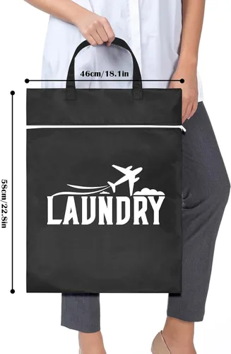 Miniatura 7 de 2 bolsas grandes de viaje para lavandería, bolsa húmeda impermeable lavable para ropa sucia, traje de baño, entrenamiento, gimnasio, piscina, yoga