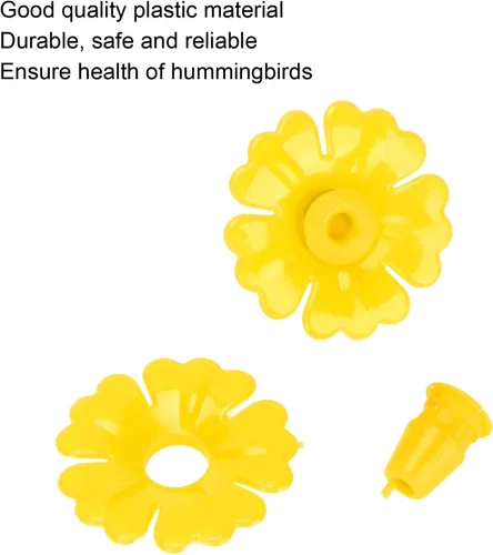 Miniatura 7 de 30 flores de repuesto para comederos de colibríes, piezas de repuesto para comederos colgantes, comederos de plástico para colibríes se adaptan a