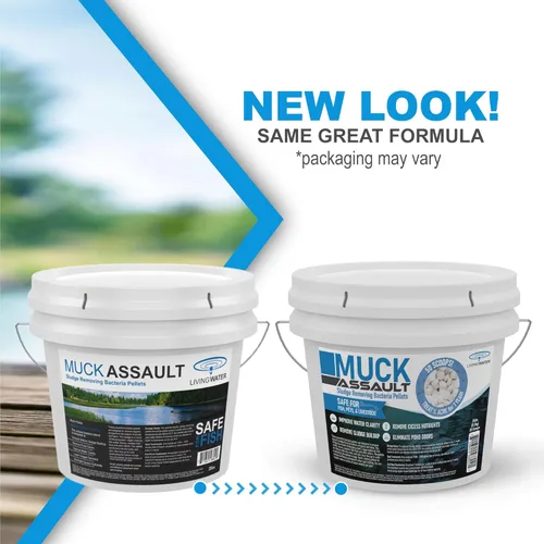 Miniatura 2 de Muck Assault - Pellets eliminadores de lodos – Digestor natural con enzimas bacterianas beneficiosas para limpiar el agua turbia y eliminar el olor