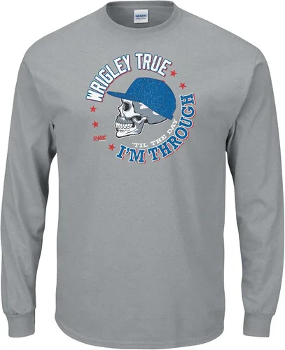 Miniatura 3 de Smack Apparel Wrigley True 'Til The Day I'm Through - Camiseta o camiseta sin mangas gris para fanáticos del béisbol de Chicago, tallas S-5X