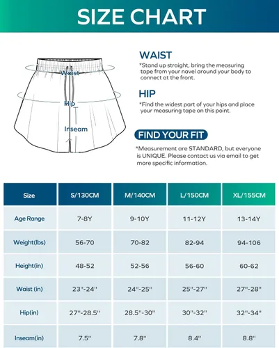 Miniatura 6 de Ewedoos Pantalones cortos holgados 2 en 1 para niñas, pantalones cortos atléticos de mariposa, talla 10-12, lindos pantalones cortos de moda