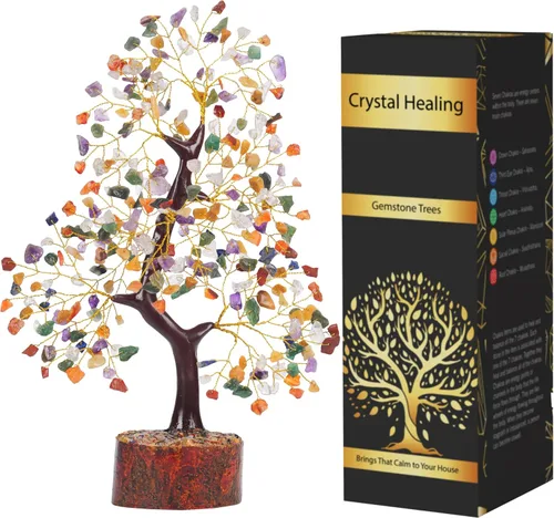 Miniatura 16 de Árbol de 7 Chakras, Cristales y Piedras Curativas, Árbol de la Vida de Chakra Árbol de Cristal para Energía Positiva, Regalos de Cumpleaños