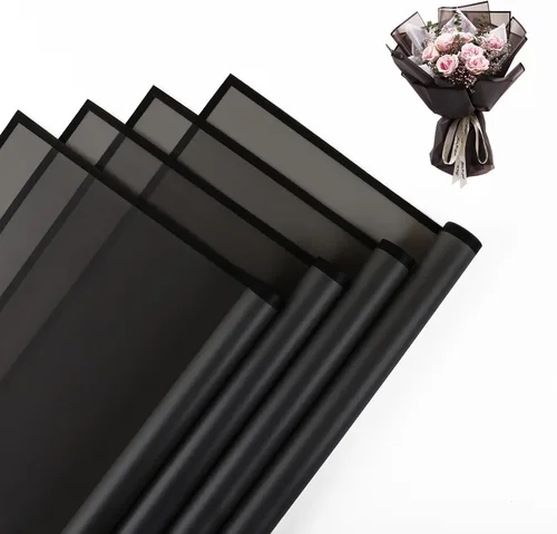 Miniatura 24 de NESCCI Papel de regalo de flores de 20 hojas, papel de regalo de ramo floral impermeable, suministros de floristería, papel de embalaje para boda