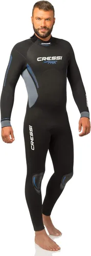 Cressi Traje de neopreno completo para hombre con cremallera trasera para buceo y actividades acuáticas - Rápido 0.276 in: Diseñado en Italia
