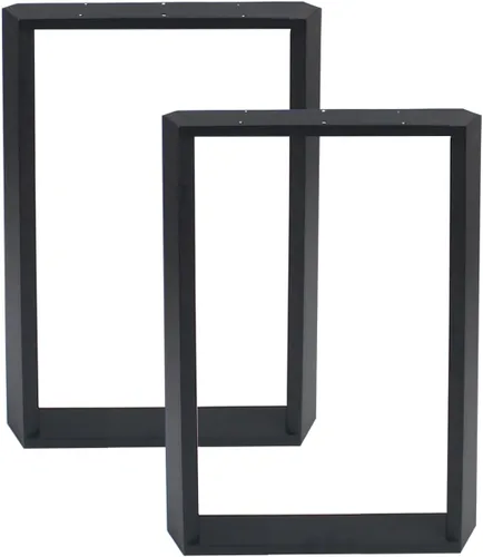 Miniatura 28 de MBQQ Patas para muebles de 15.7" de altura 17.7" de ancho, tubo cuadrado rústico decorativo, patas de mesa de metal resistente, patas de escritorio