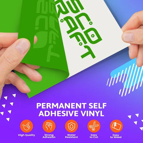 Miniatura 3 de Frisco Craft s Vinilo permanente verde brillante - 12" x 6 pies Negro mate