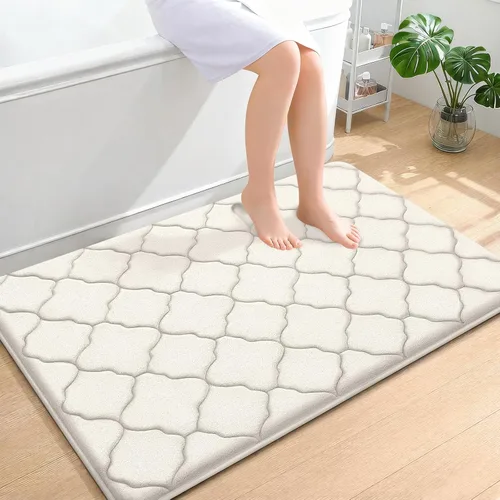 Miniatura 113 de OLANLY Alfombra de Baño de Espuma Viscoelástica de 24 x 16 pulgadas, Ultra Suave y Absorbente, Alfombras de Baño Antideslizantes, Cómodas, Lavables