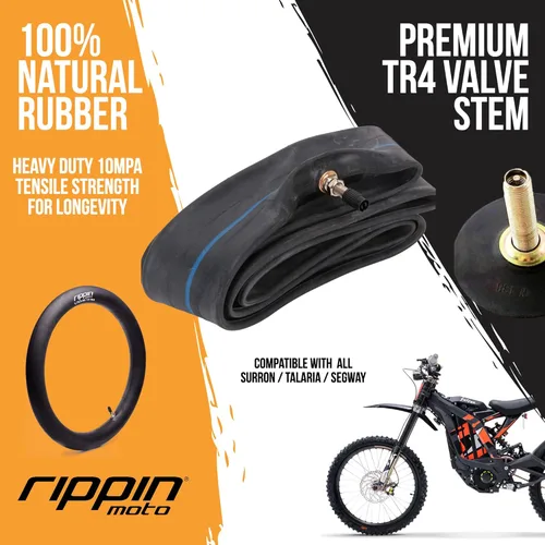Miniatura 5 de Rippin Moto 2.75/3.00-19 Tubo interior resistente (70/100-19) de 2.5 mm de espesor - Válvula TR4 - Se ajusta a la mayoría de neumáticos de motocross