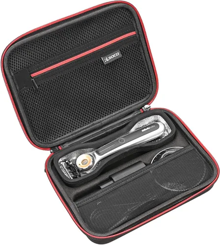 RLSOCO Estuche de transporte compatible con maquinilla de afeitar térmica Gillette para hombres (negro)