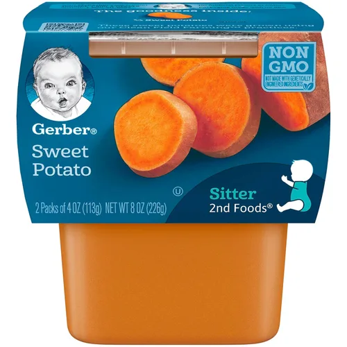 Miniatura 3 de Gerber 2nd Food Baby Food - Puré de batata (2 unidades) y Gerber My 1st Veggies Kit de inicio (zanahoria, frijoles verdes y puré de batata)