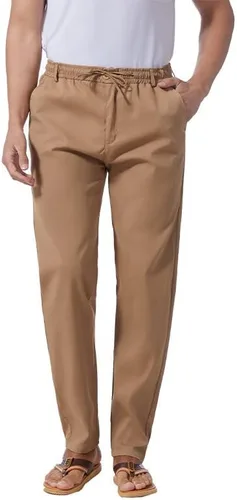 Miniatura 25 de Pantalones casuales de lino de algodón para hombre, pantalones sueltos de playa, pantalones largos de yoga ligeros