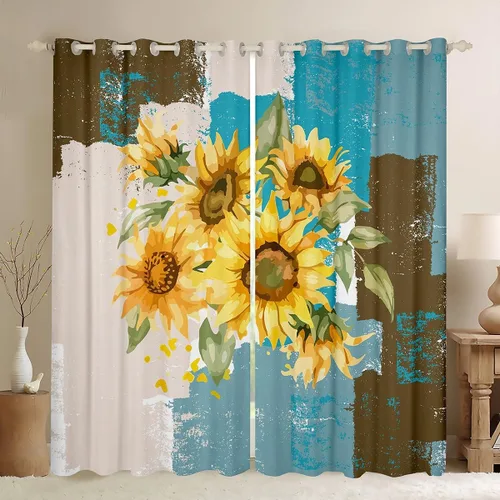 Miniatura 21 de Feelyou Cortinas opacas abstractas modernas de arte abstracto para dormitorio, sala de estar, niños, patrón rojo, gris, negro, patrón de Multi 05