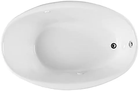 Miniatura 3 de PROFLO PFS7040 Lansford - Tina de remojo de acrílico con desagüe reversible y desbordamiento, 70 x 40 pulgadas, color blanco