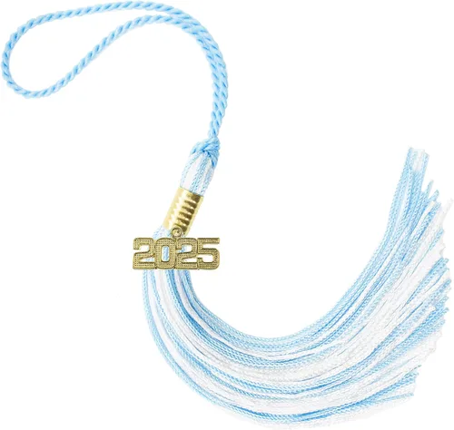 Miniatura 131 de Borla de graduación Aqua 2022, todos los colores escolares disponibles, fabricada en Estados Unidos