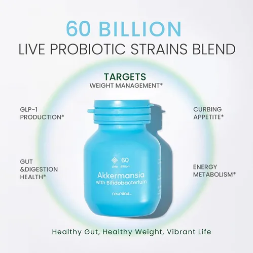 Miniatura 2 de 60 mil millones de Akkermansia Muciniphila con salidrosida, rodiola, bifidobacteria, apoya la producción de GLP-1 de forma natural, liberación