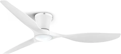 Miniatura 20 de ocioc Ventilador de techo silencioso con luz LED, motor de CC de 32 pulgadas, control remoto de gran volumen de aire, nogal para cocina, dormitorio