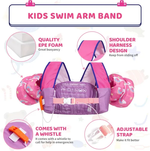 Miniatura 4 de Chaleco de natación para niños pequeños, chaleco salvavidas de 30 a 50 libras, chaleco salvavidas aprobado por la Guardia Costera de Estados Unidos
