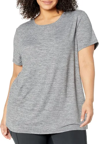 Miniatura 5 de Amazon Essentials Camiseta de manga corta con cuello redondo para mujer, de secado rápido, para entrenamiento, gimnasio, paquete múltiple