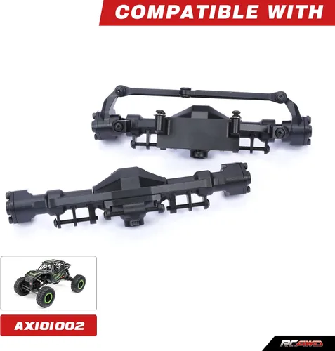 Miniatura 3 de RCAWD Para 1/18 Axial UTB18 Capra Trail Buggy Crawlers Upgrades, eje trasero y de dirección ensamblado y carcasa del eje delantero y trasero sin