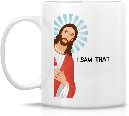 Miniatura 12 de Retreez Taza divertida – This Girl Runs on Coffee + Jesus - Tazas de café de cerámica de 11 onzas – Divertido, sarcasmo, sarcástico, motivacional