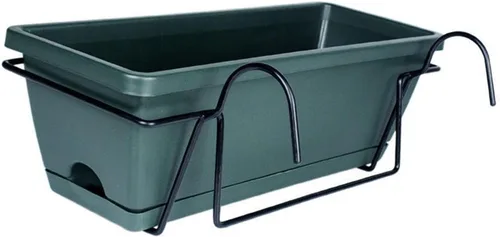 Baoblaze Maceta de barandilla de balcón, maceta para ventana, maceta colgante, riel, maceta de cultivo de verduras, canasta para jardín, porche,