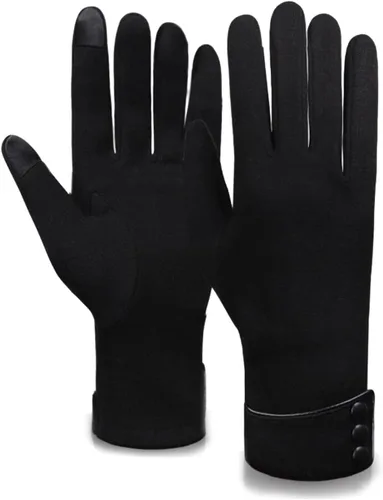 Miniatura 27 de Tomily - Guantes de forro polar para mujer con pantalla táctil