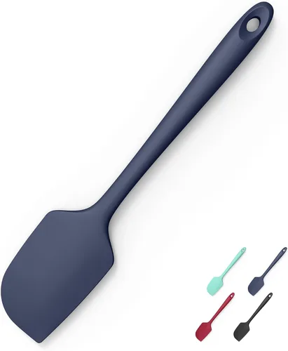Miniatura 11 de Juego de 2 espátulas y cucharas de silicona con raspador: Doosu, espátulas planas de silicona para hornear, resistentes al calor hasta 600°F