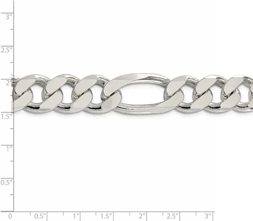 Miniatura 4 de Pulsera de plata de ley 925 maciza para hombre 0591 in con cierre de mosquetón 79 in