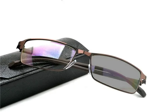 Miniatura 9 de Gafas de lectura con marco de metal de enfoque múltiple fotocromático progresivo para hombre de moda