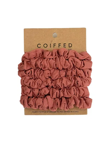 Miniatura 6 de Coiffed + Co. Coleteros de viscosa de bambú apilados (color: arena) 6 unidades (albaricoque)