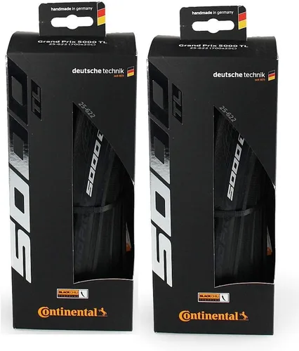 Continental Grand Prix 5000 S TR - Black/Transparent - Tubeless Road Bike Tire | Fast, Light, Durable - BlackChili, Vectran Breaker, LazerGrip,