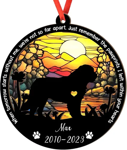 Miniatura 120 de Adorno personalizado para atrapasoles de sabueso afgano, adorno de Navidad de sabueso afgano – Regalo para perro amante, sabueso afgano