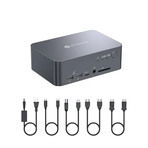 Conmutador KVM AV Access 2 Monitores 2 Computadoras con Ethernet, EDID, 4K@60Hz/2K@144Hz/1080P@240Hz, Estación de acoplamiento KVM de monitor dual
