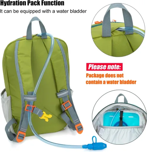 Miniatura 5 de IVYGREEN Mochila de senderismo para niños pequeños para niños o niñas, mochila pequeña para campamento o viajes (verde militar, S)
