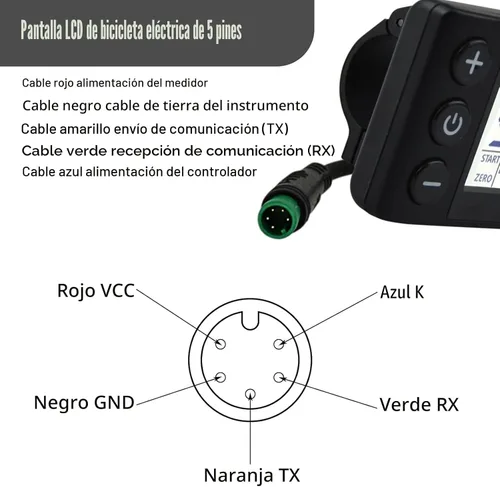 Miniatura 3 de Medidor de pantalla LCD de bicicleta eléctrica S866, 24V 36V 48V Ebike Pantalla LCD Panel de control inalámbrico Velocímetro de bicicleta odómetro