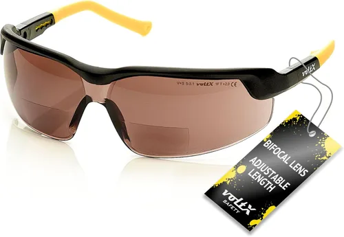 Miniatura 2 de voltX GT - Lentes de seguridad bifocales ajustables para lectura (lente marrón +1.0), ANSI Z87.1+ y CE EN166FT, revestimiento antiniebla, lente