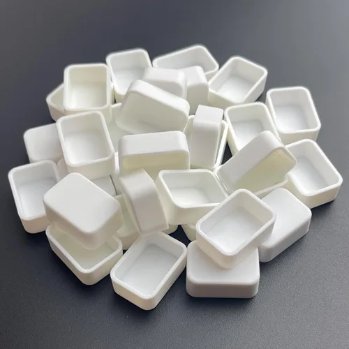 Miniatura 19 de FCLUB 100 medias sartenes vacías para acuarela, de plástico blanco de 0.06 onzas líquidas, esquinas redondeadas para paleta de pintura