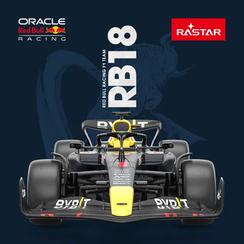 Miniatura 2 de RASTAR Red Bull F1 - Coche RC a escala 1/18 - Oracle Racing 2022 Mando a distancia Fórmula 1 RB18 Modelo Sergio Pérez - Azul oscuro 2.4G para niños