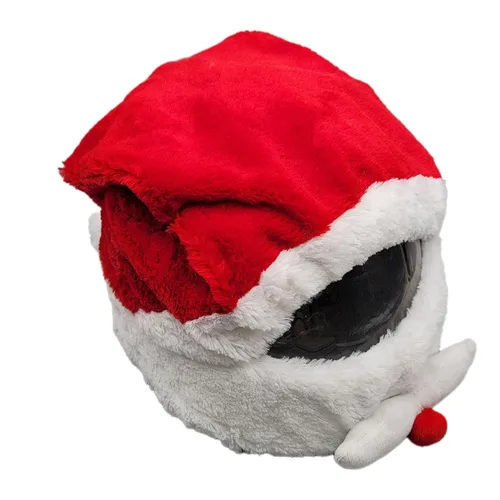 Miniatura 7 de Ymiko Cubierta de casco de motocicleta de Papá Noel de Navidad suave para montar al aire libre