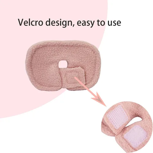 Miniatura 4 de Paquete de 3 almohadillas para traqueotomía, fundas reutilizables para tubo de traqueotomía, almohadillas de soporte para tubo de traqueotomía, Rosa